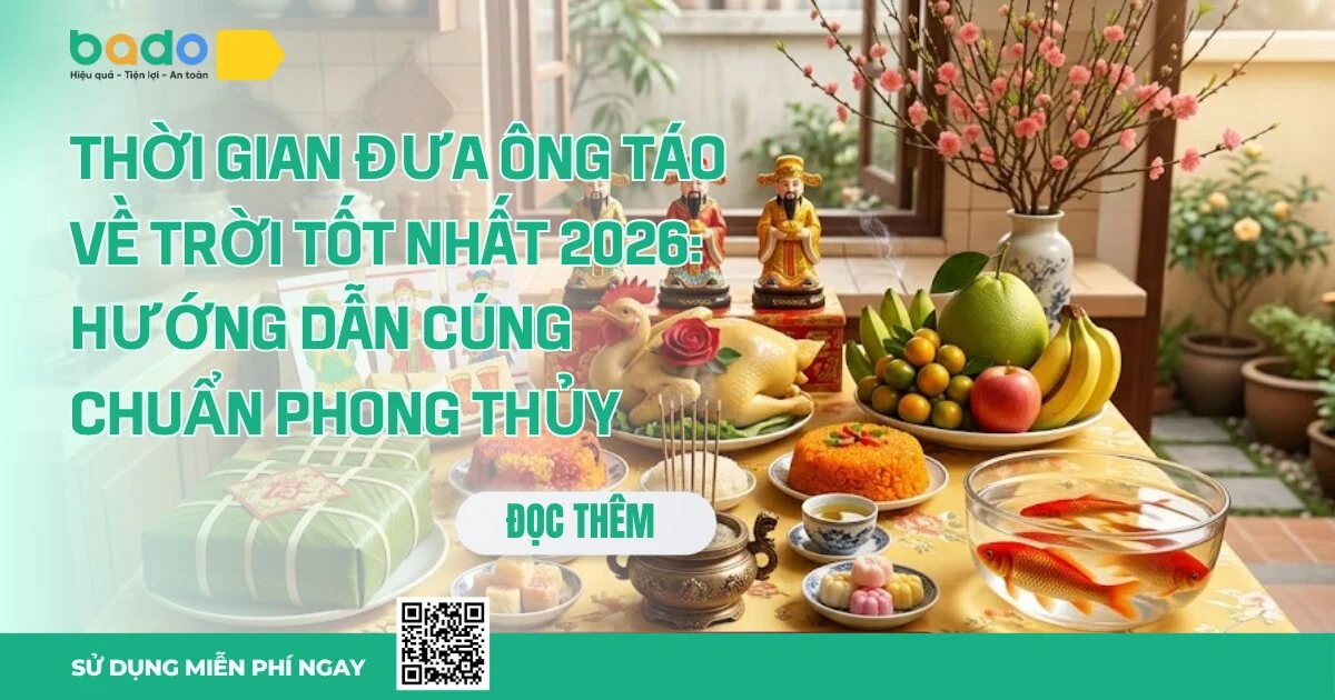 Thời gian đưa ông Táo về trời tốt nhất 2026